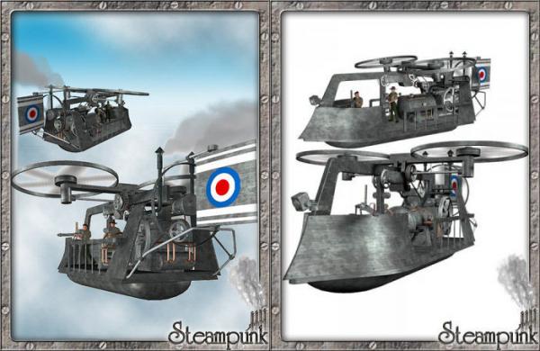 3D Models. Steam Flying Machine.