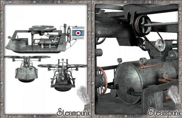 3D Models. Steam Flying Machine. (Фото 2)