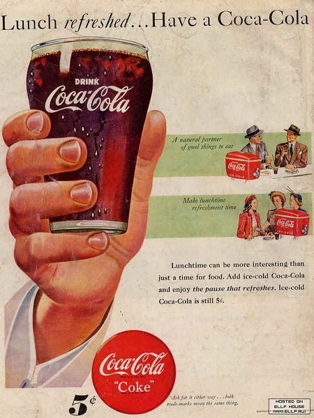 Coca-Cola в модных журналах и постеры (Фото 44)